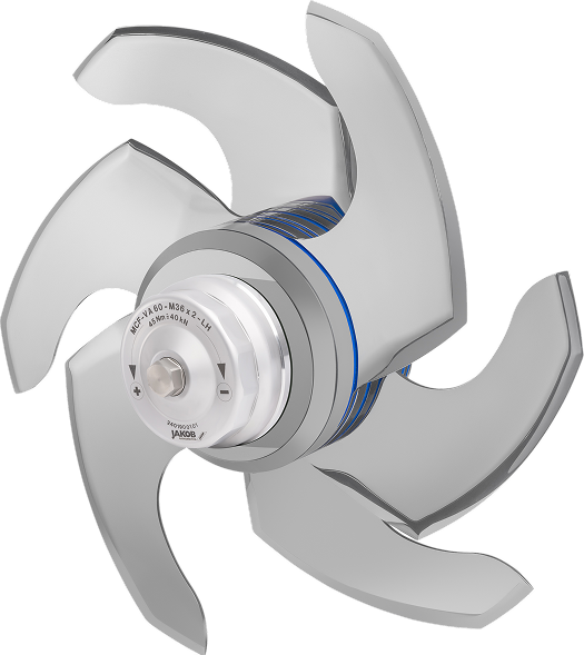 Photo of a bowl chopper head on transparent background